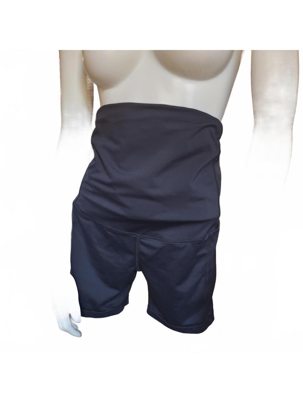 Senita Mom Athletics Maternity High Waist Black Athletic Shorts XS